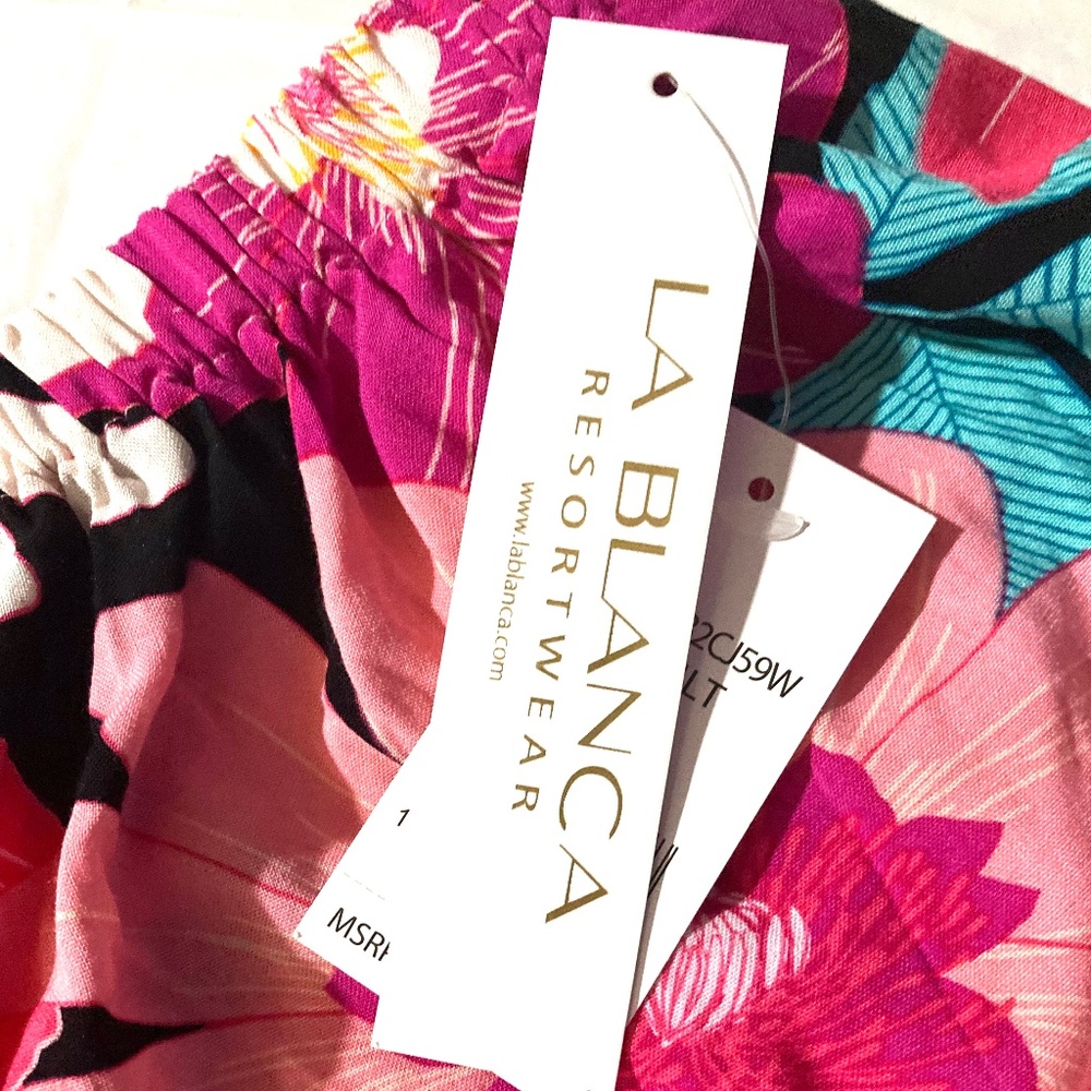 NWT LA BLANCA Resortwear Tropical Dress/Cover-Up - Picture 4 of 9